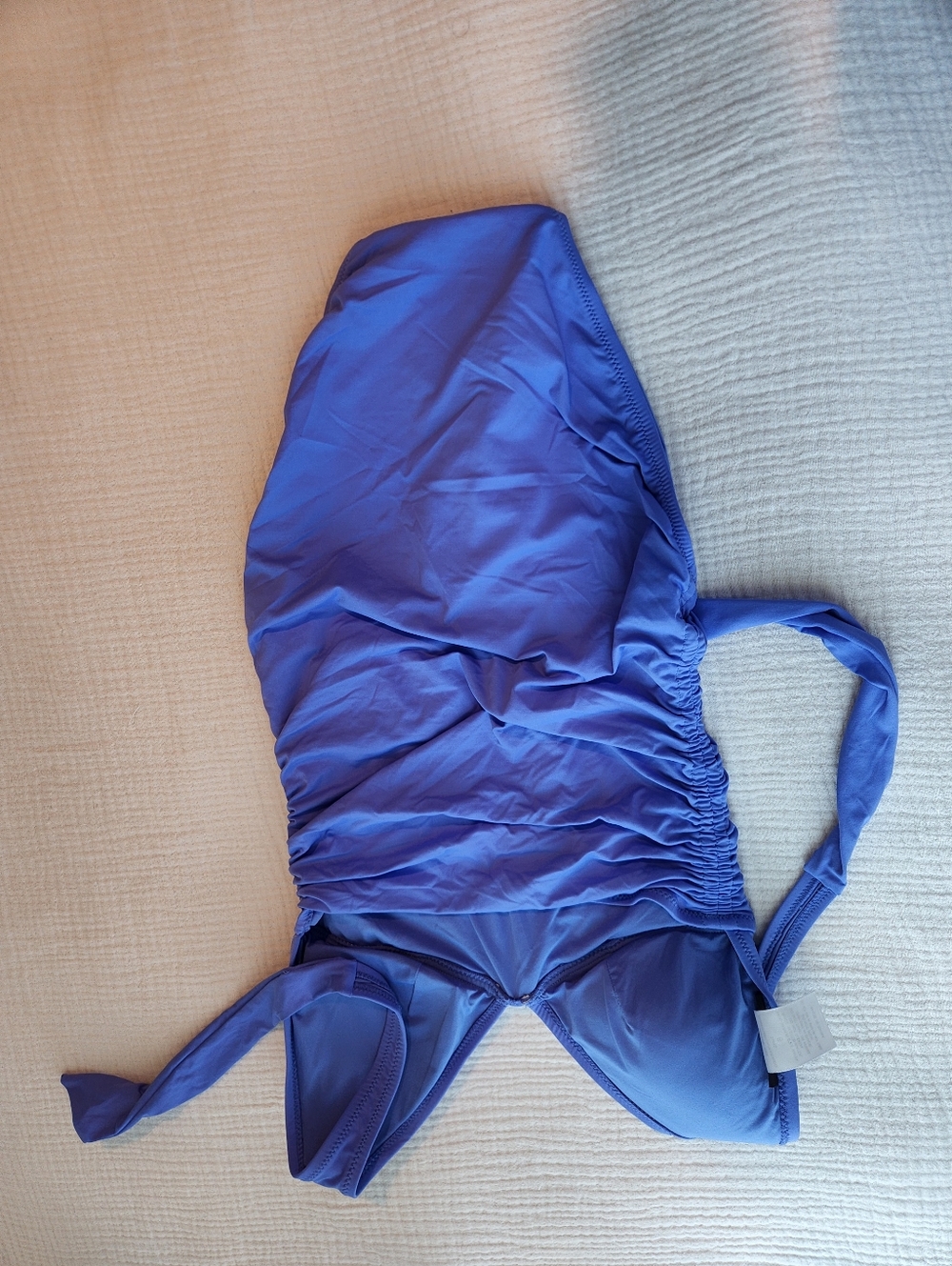 DKNY Blue Ruched One-Piece Swimsuit - Picture 4 of 7